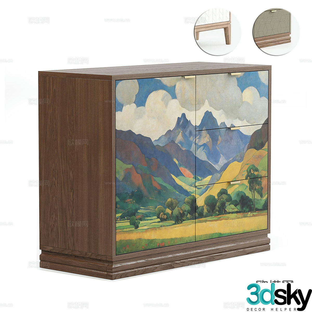 Modern entryway cabinet 3d model