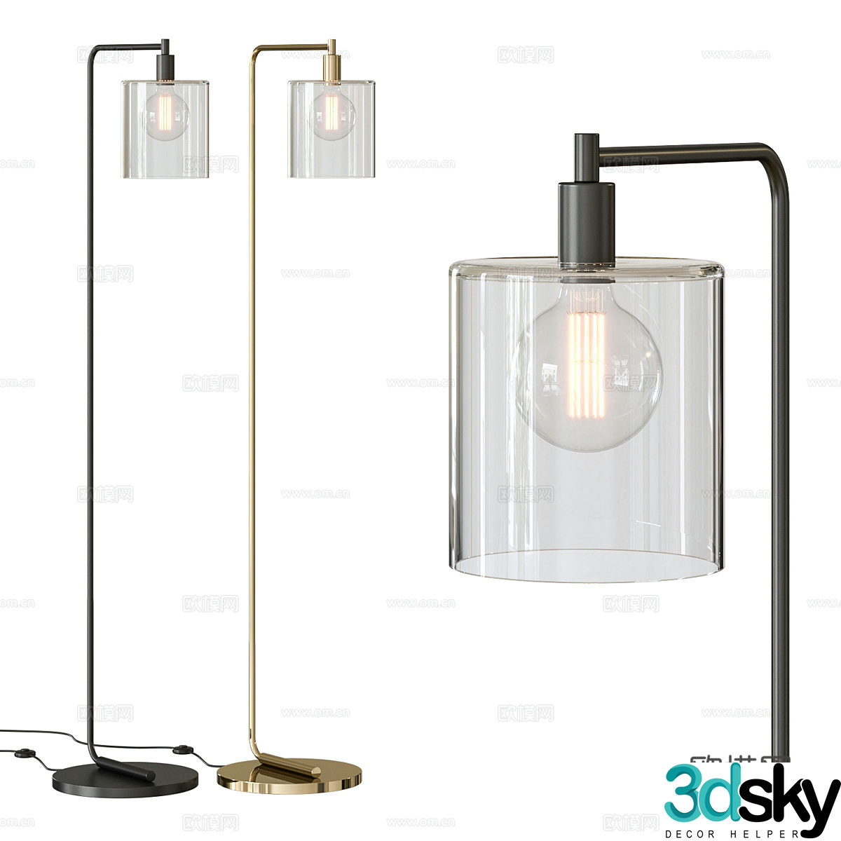 Modern floor lamp 3d model