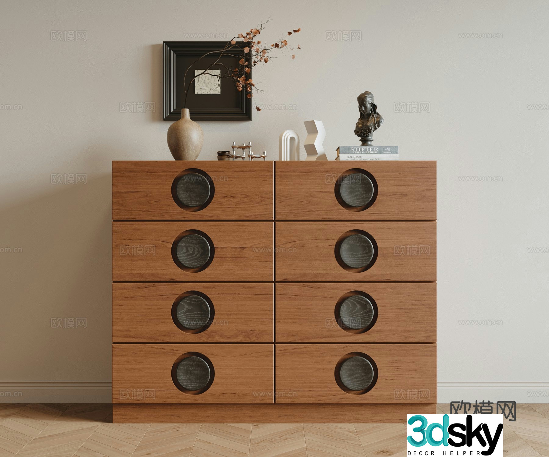 Medieval style entrance cabinet 3D model