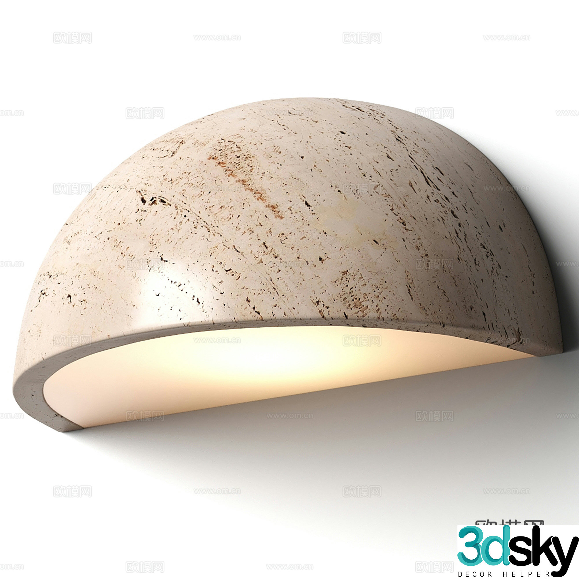 Marble wall light 3d model