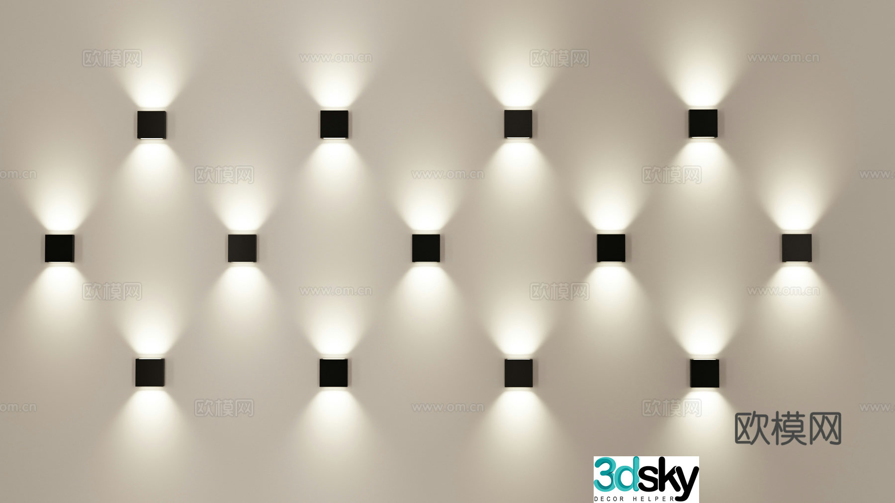 Modern minimalist wall lamp 3d model