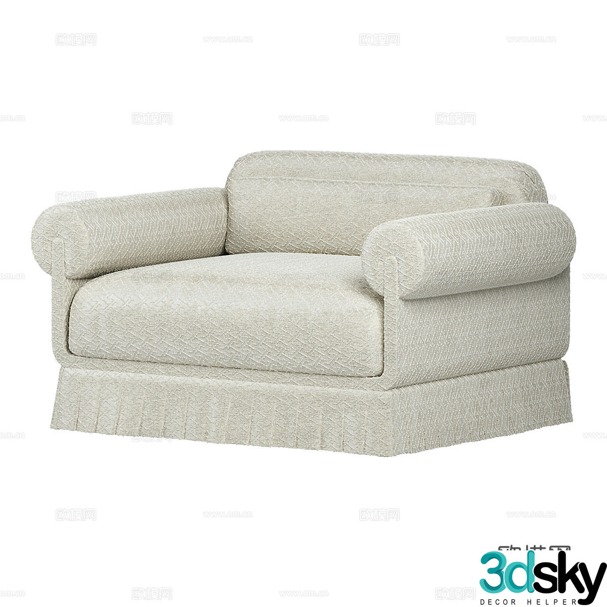 Modern single sofa leisure sofa 3d model
