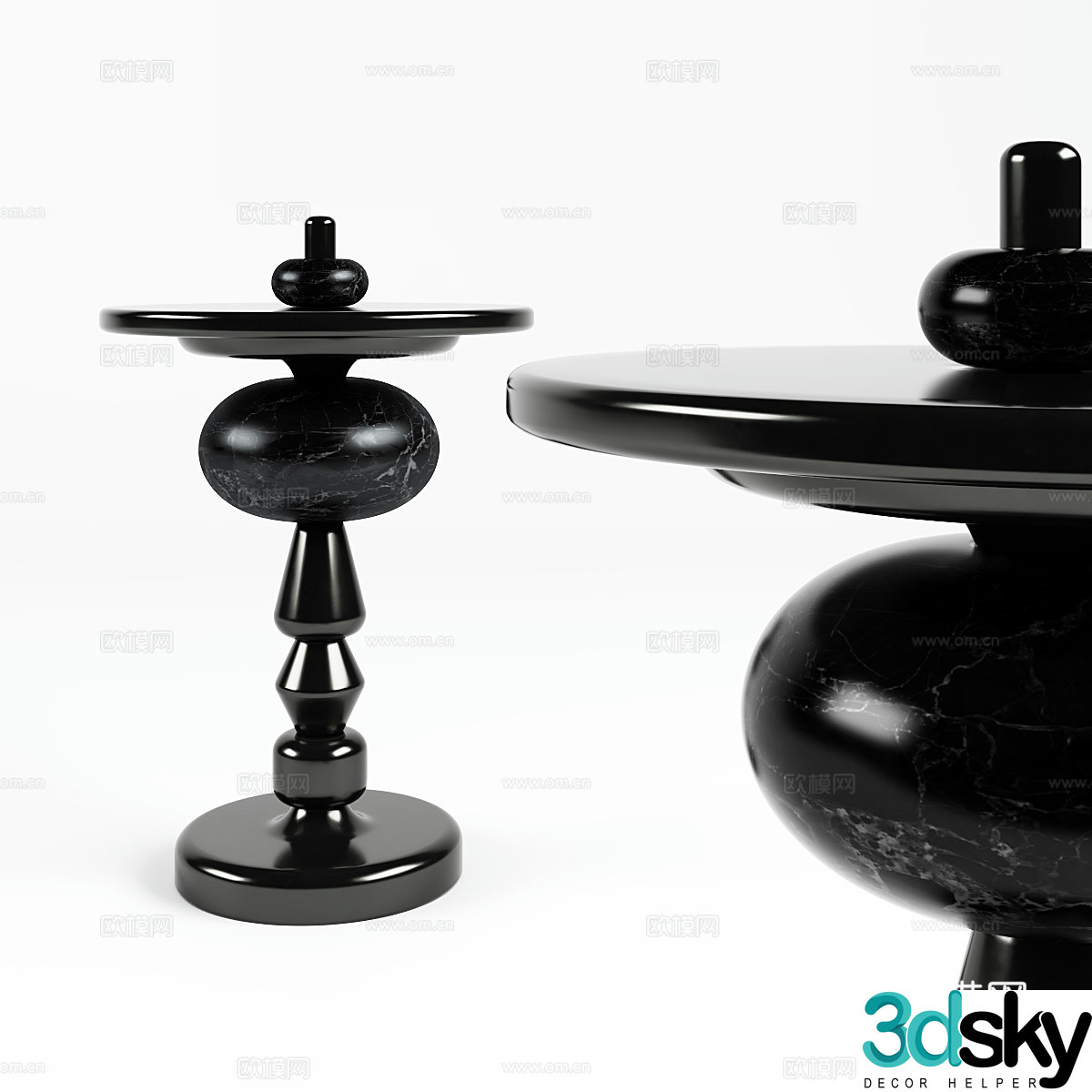 &Tradition side table corner table creative corner table 3d model