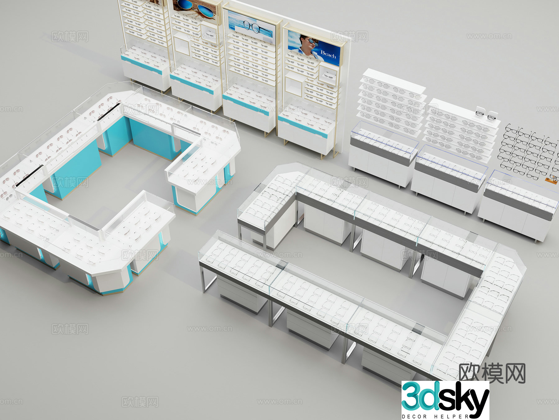 Glasses counter 3d model