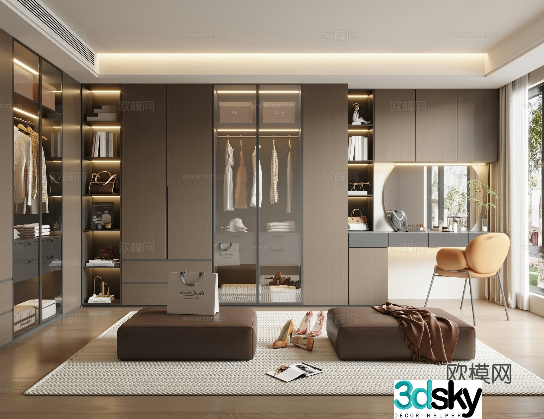 Italian cloakroom 3D model