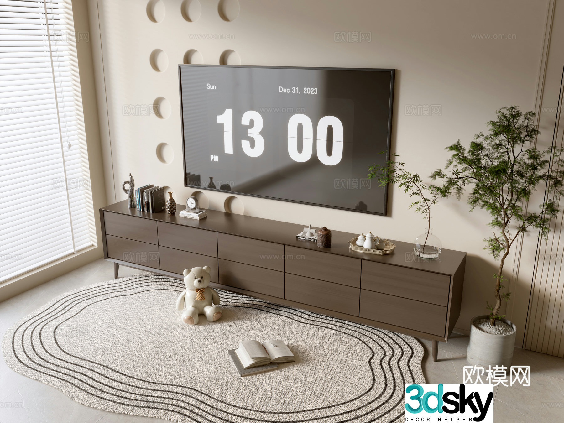 Modern TV cabinet 3d model