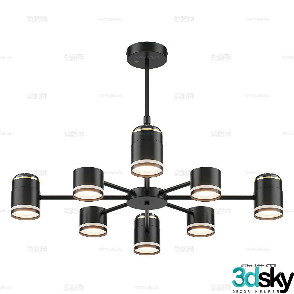 Modern minimalist chandelier living room chandelier dining room chandelier 3d model