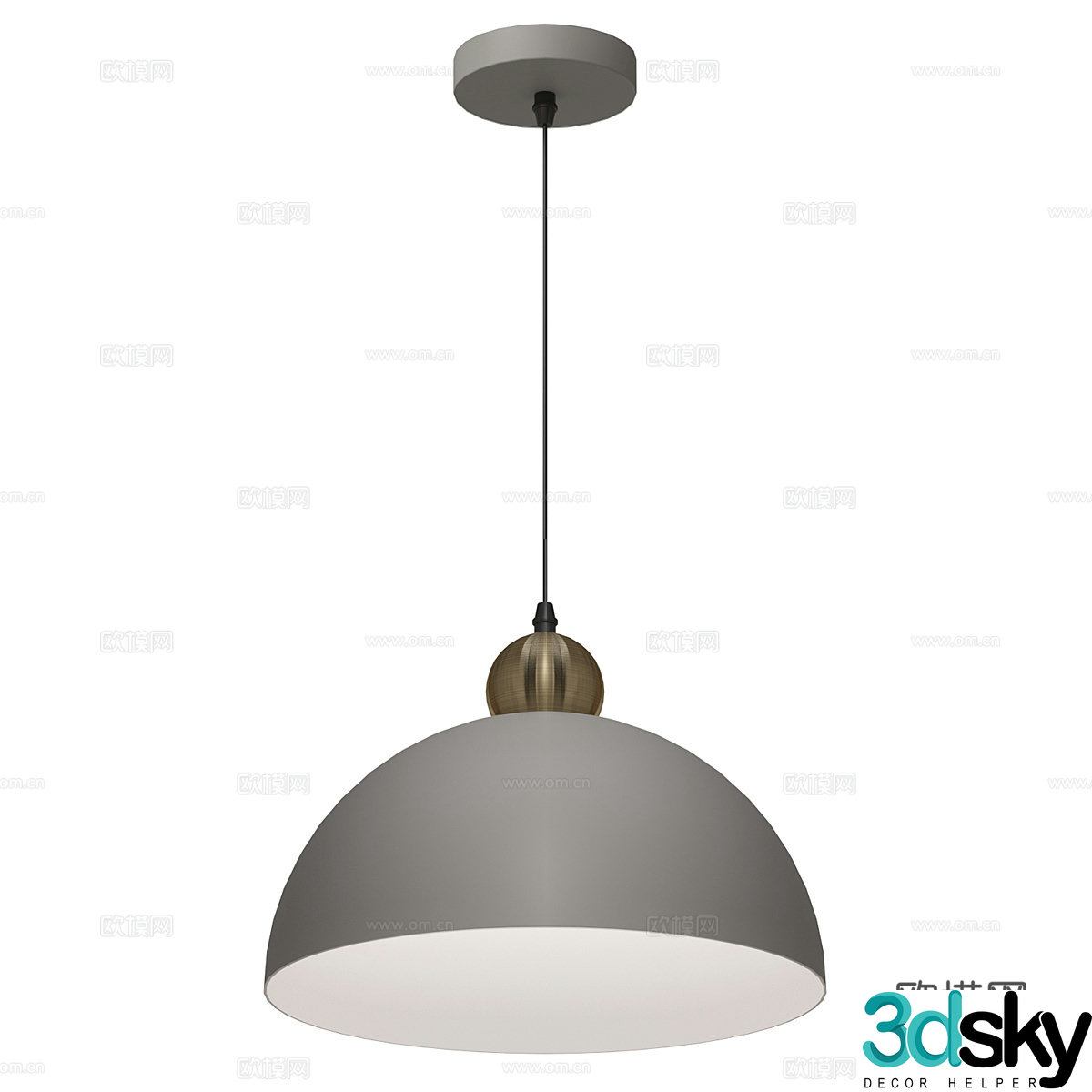 Modern minimalist chandelier restaurant chandelier 3d model