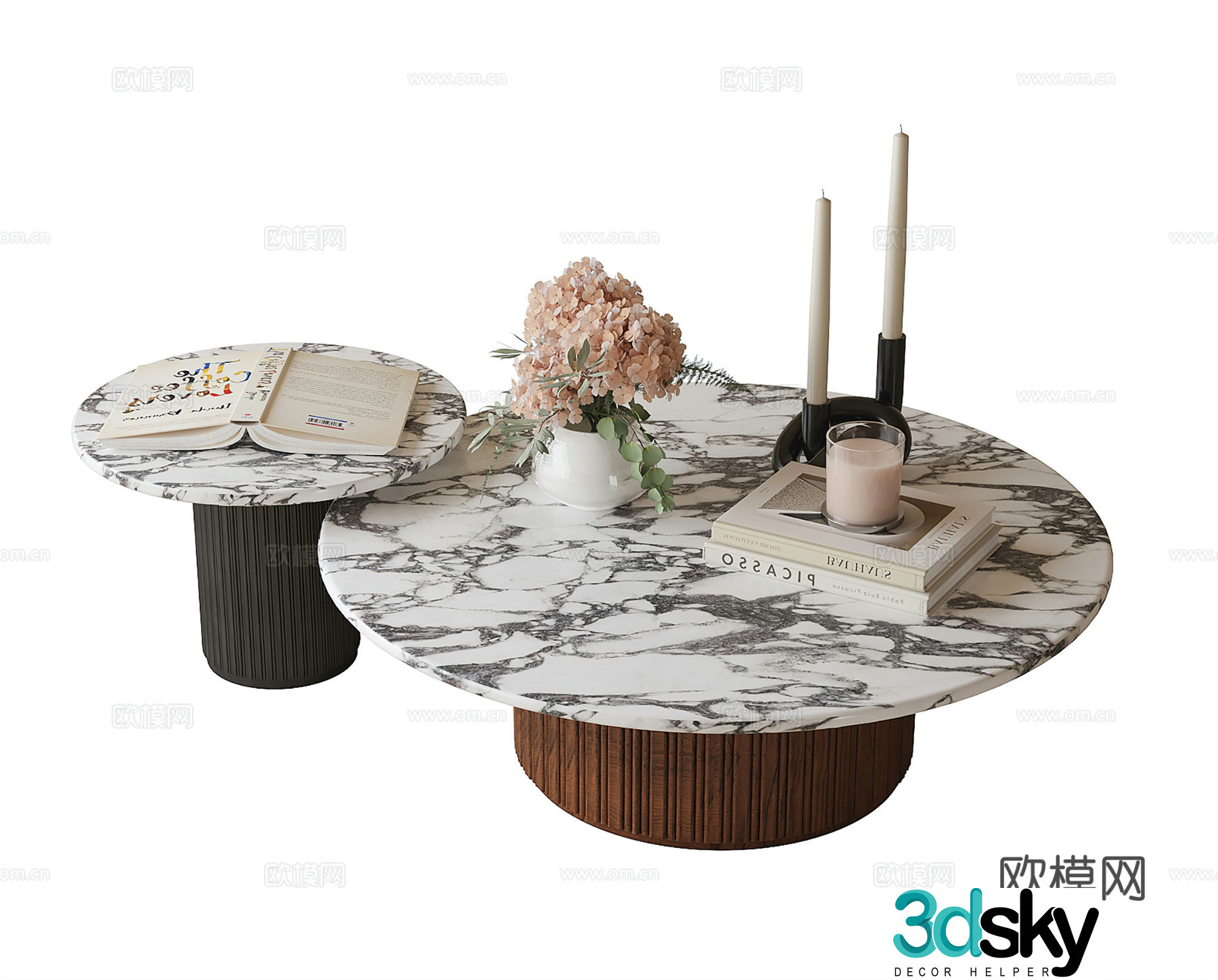 French style coffee table 3d model