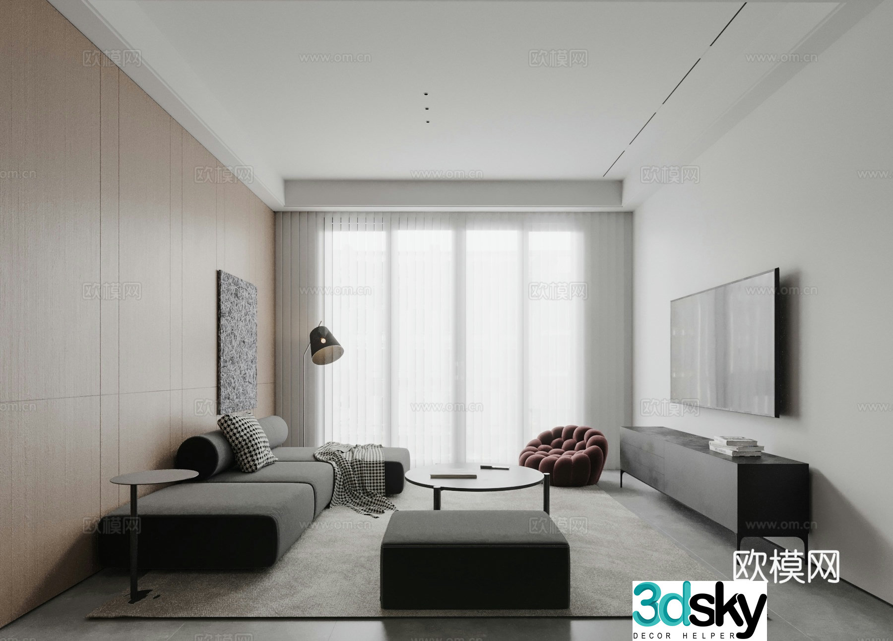 Modern living room 3d model