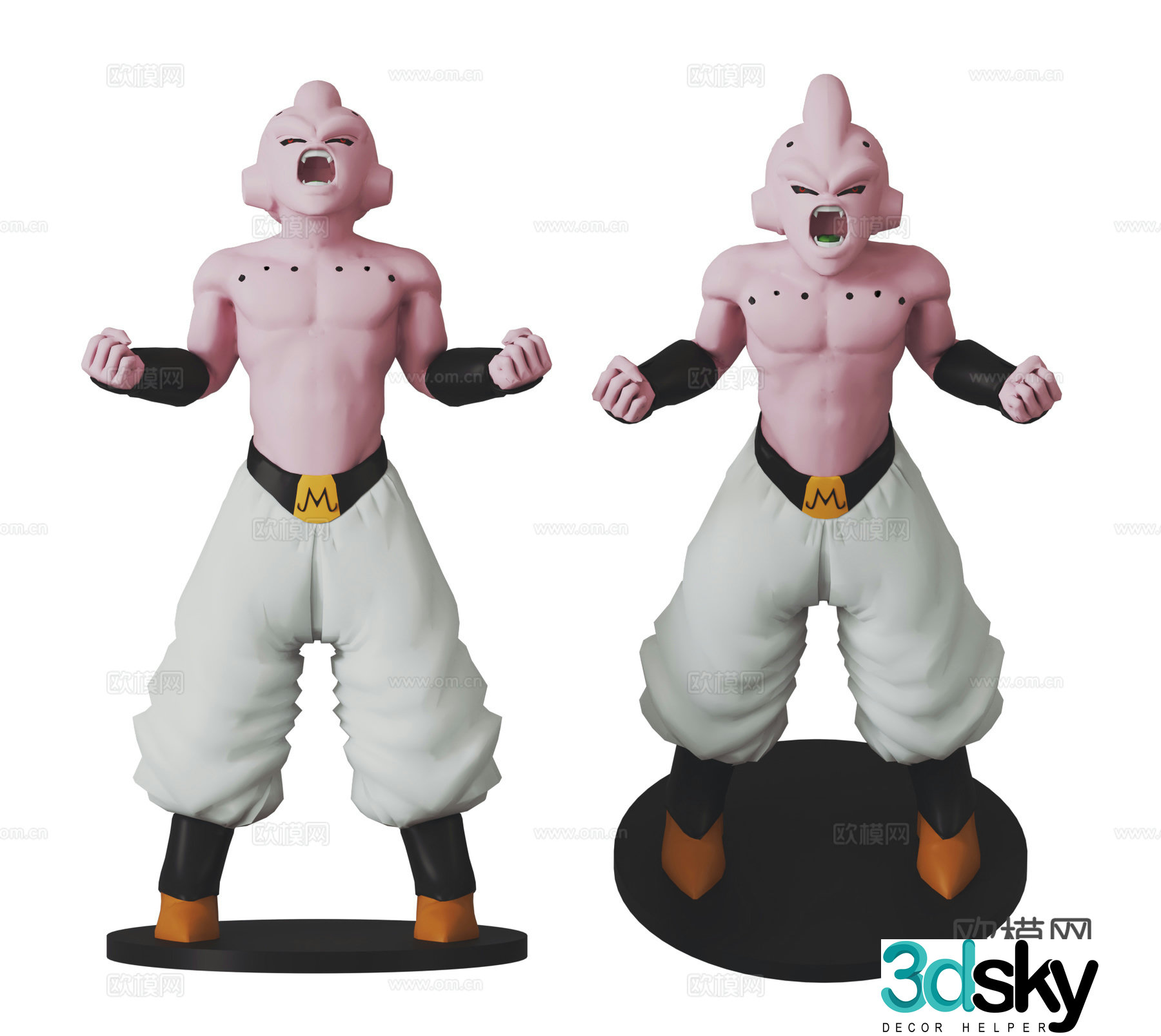 Modern Majin Buu figure toy 3d model