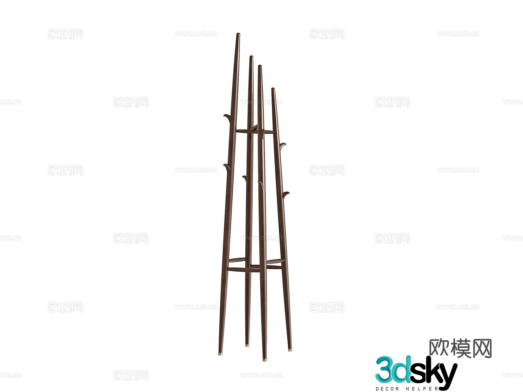 New Chinese style coat rack coat rack 3D model