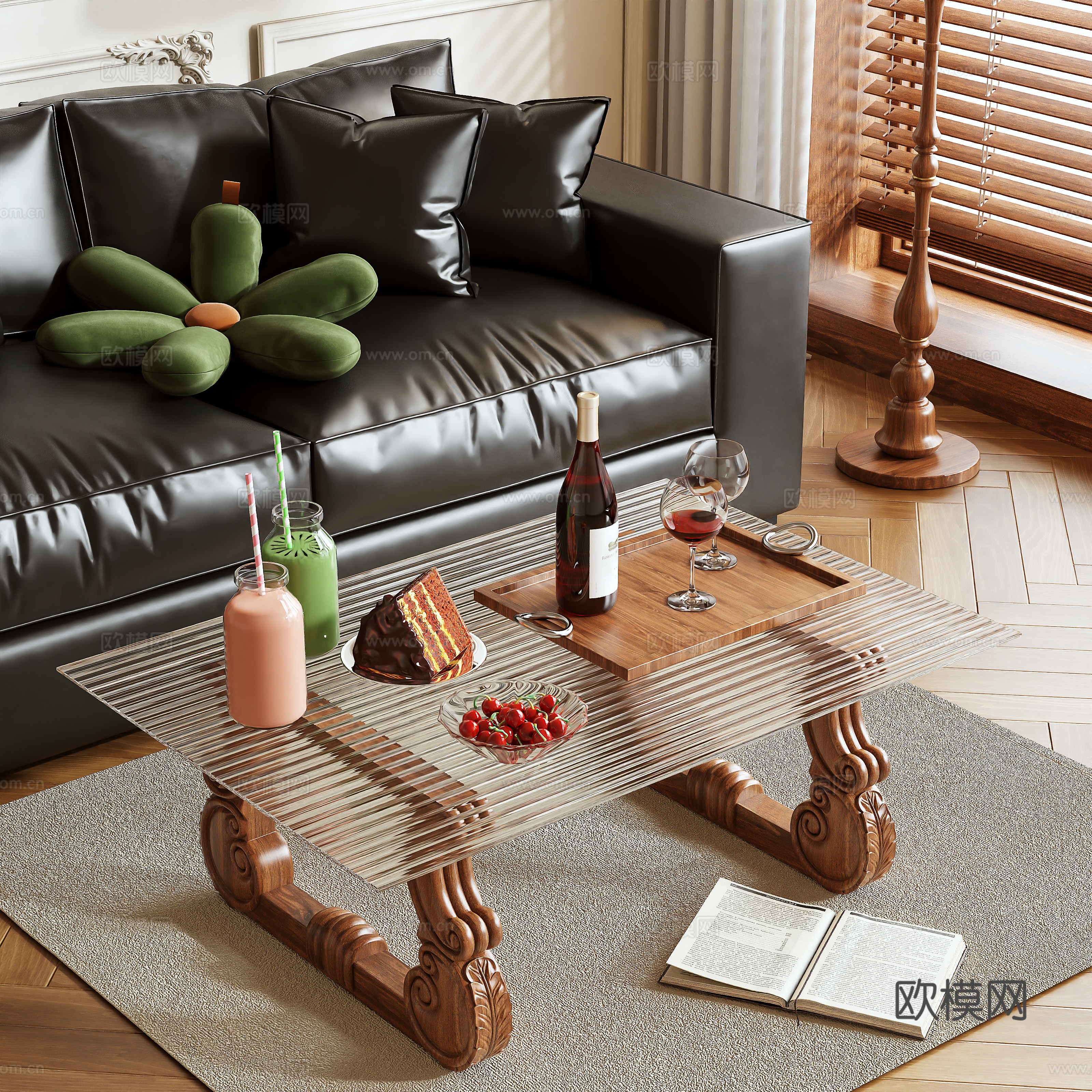 Medieval style coffee table 3D model