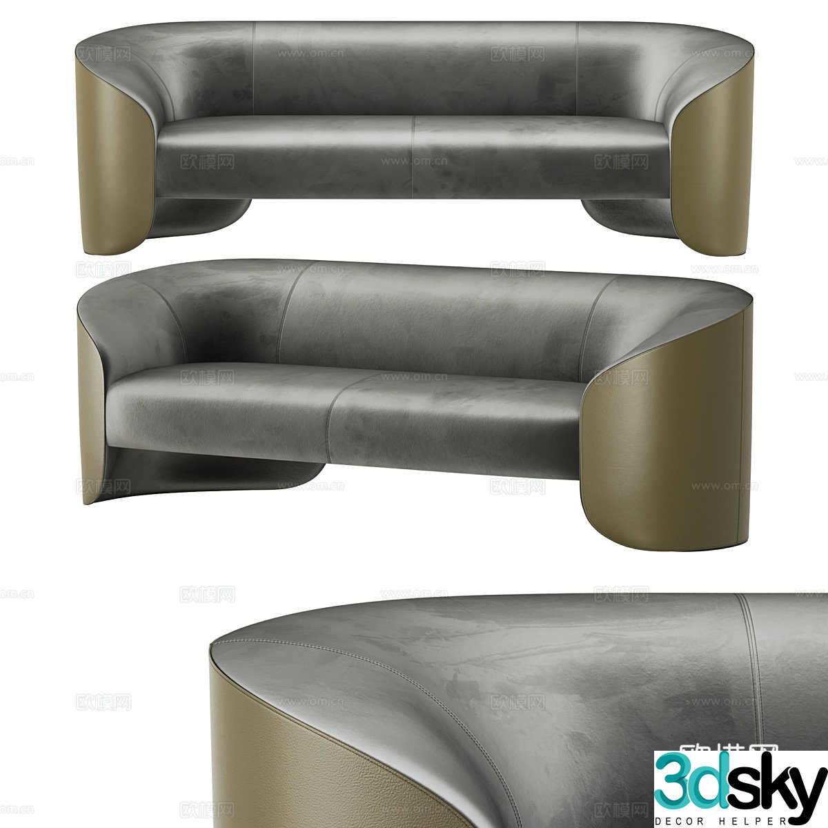 Modern love sofa 3d model