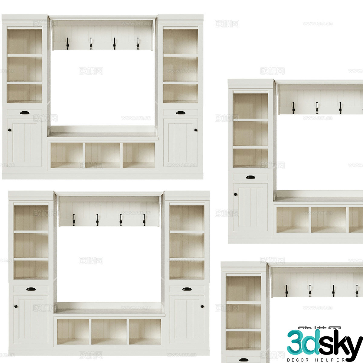 Nordic bookcase 3d model