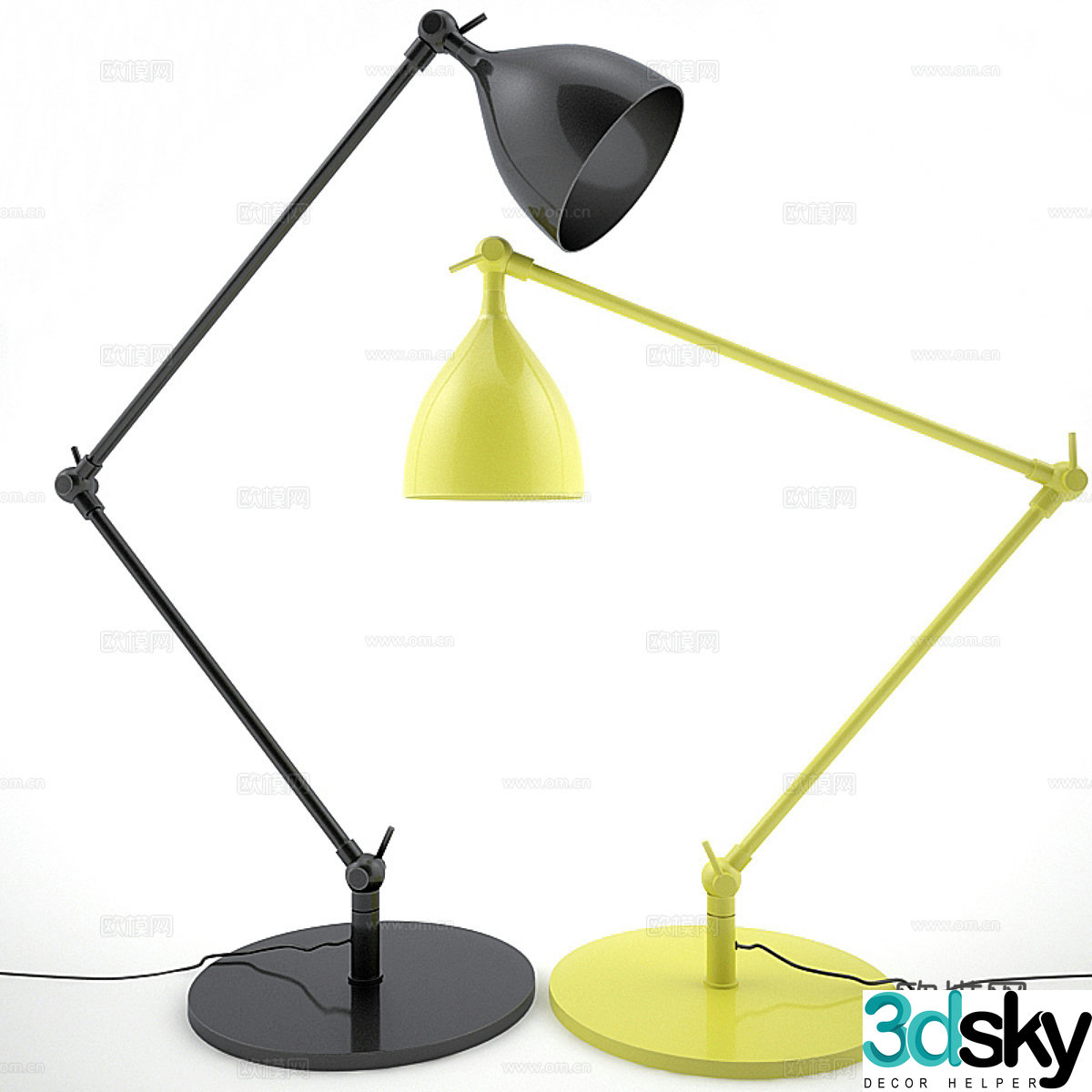 Modern desk lamp 3d model