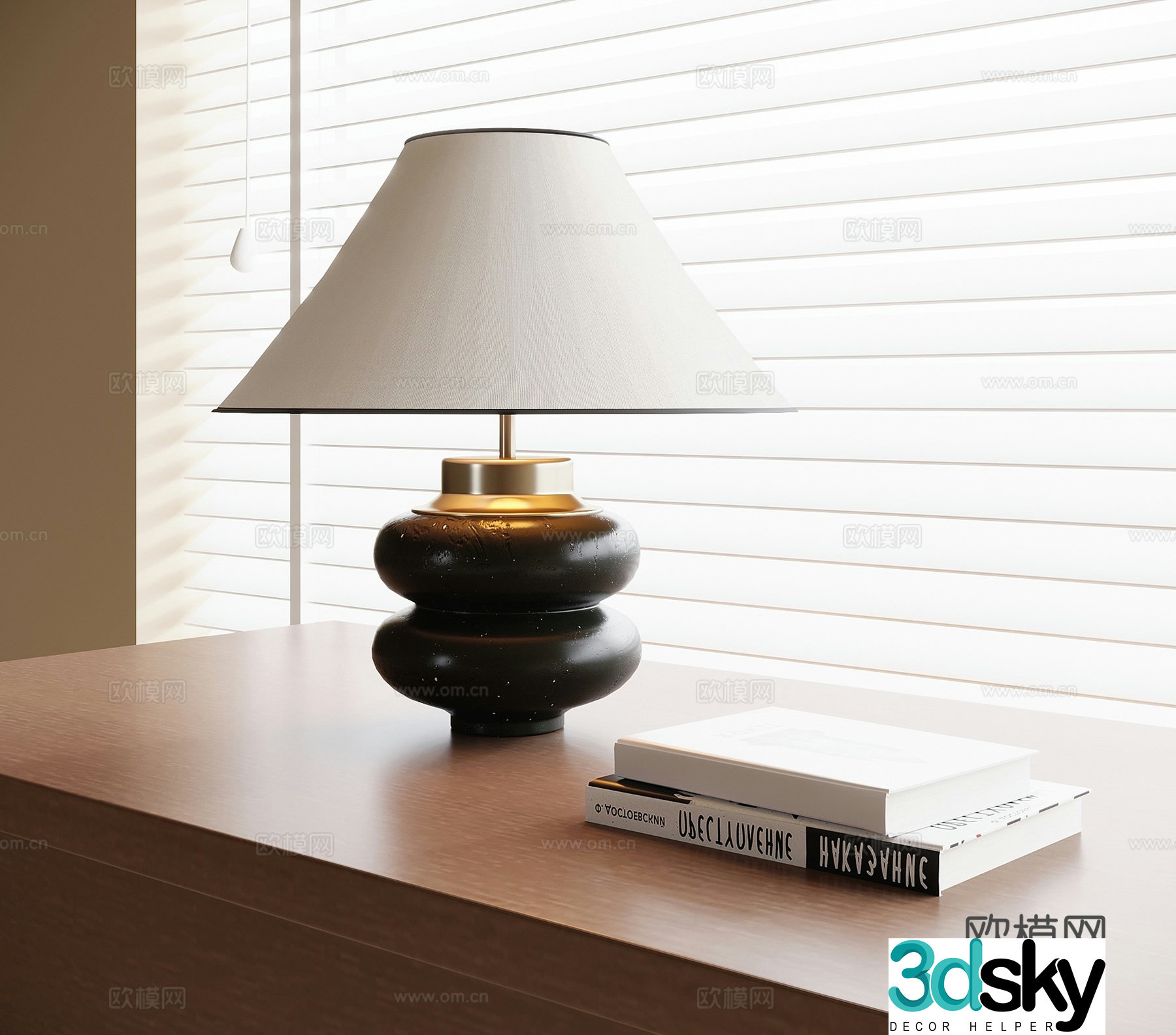 French table lamp 3d model