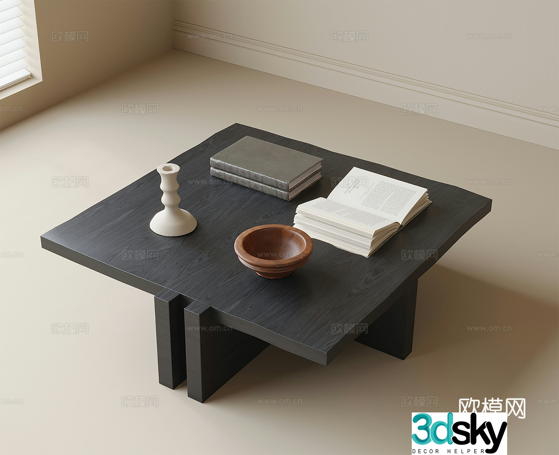 Medieval style coffee table 3D model