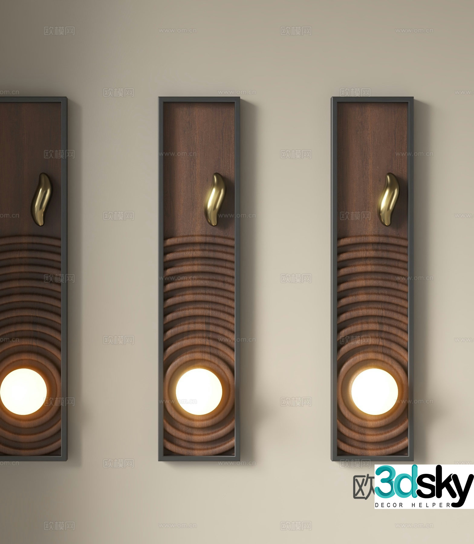 New Chinese style wall lamp tea room wall lamp 3d model