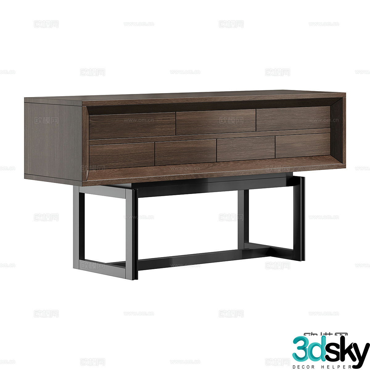 Modern bedside table 3d model
