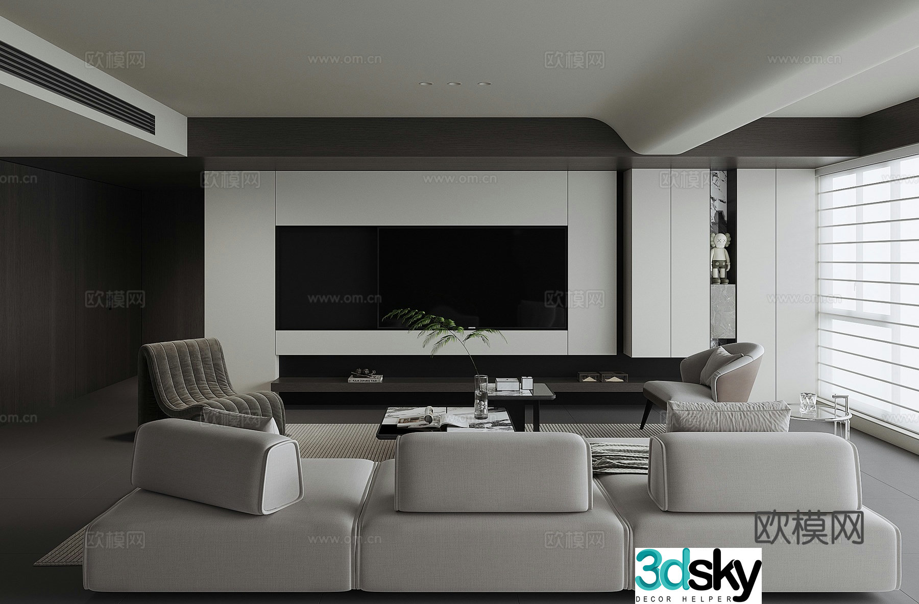 Modern living room 3d model