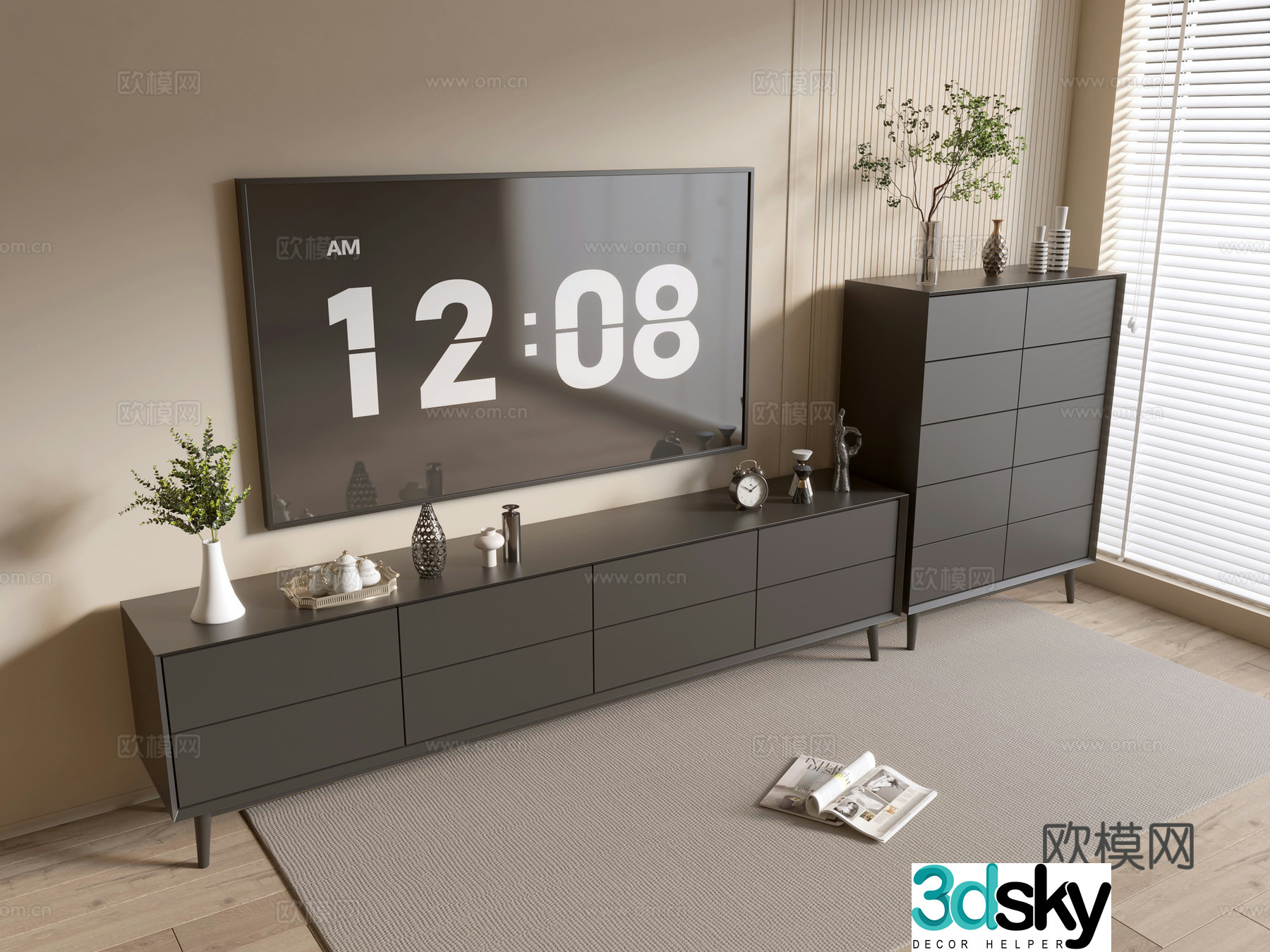 Modern TV cabinet 3d model