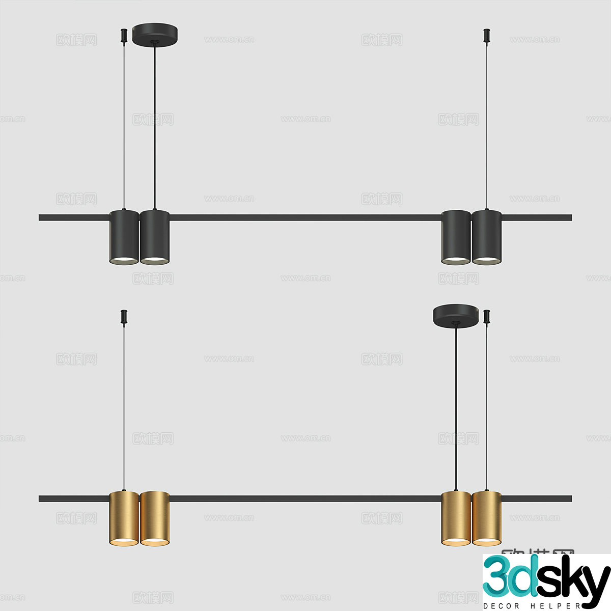 Modern minimalist chandelier dining room chandelier living room chandelier 3d model