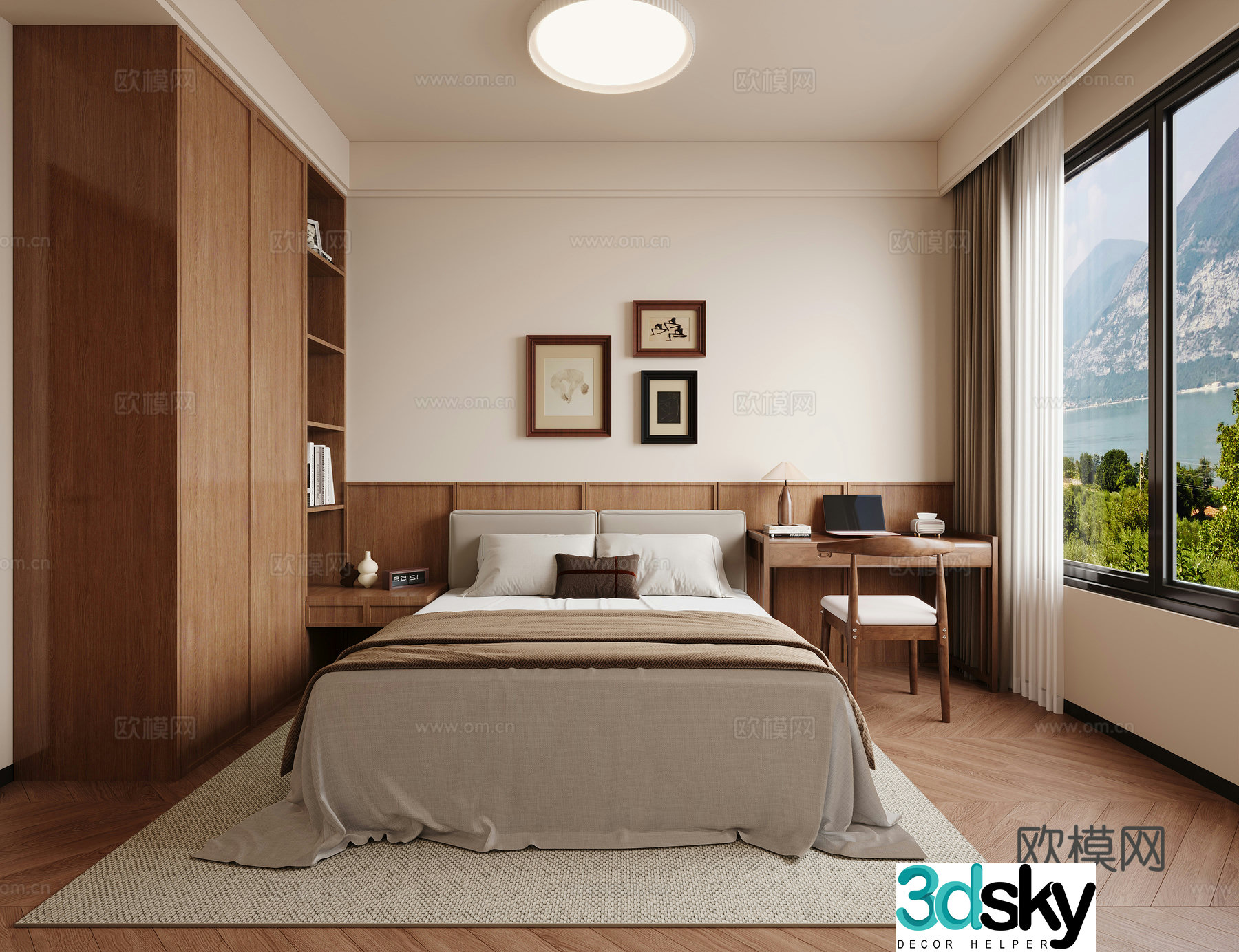 Medieval style bedroom second bedroom 3D model