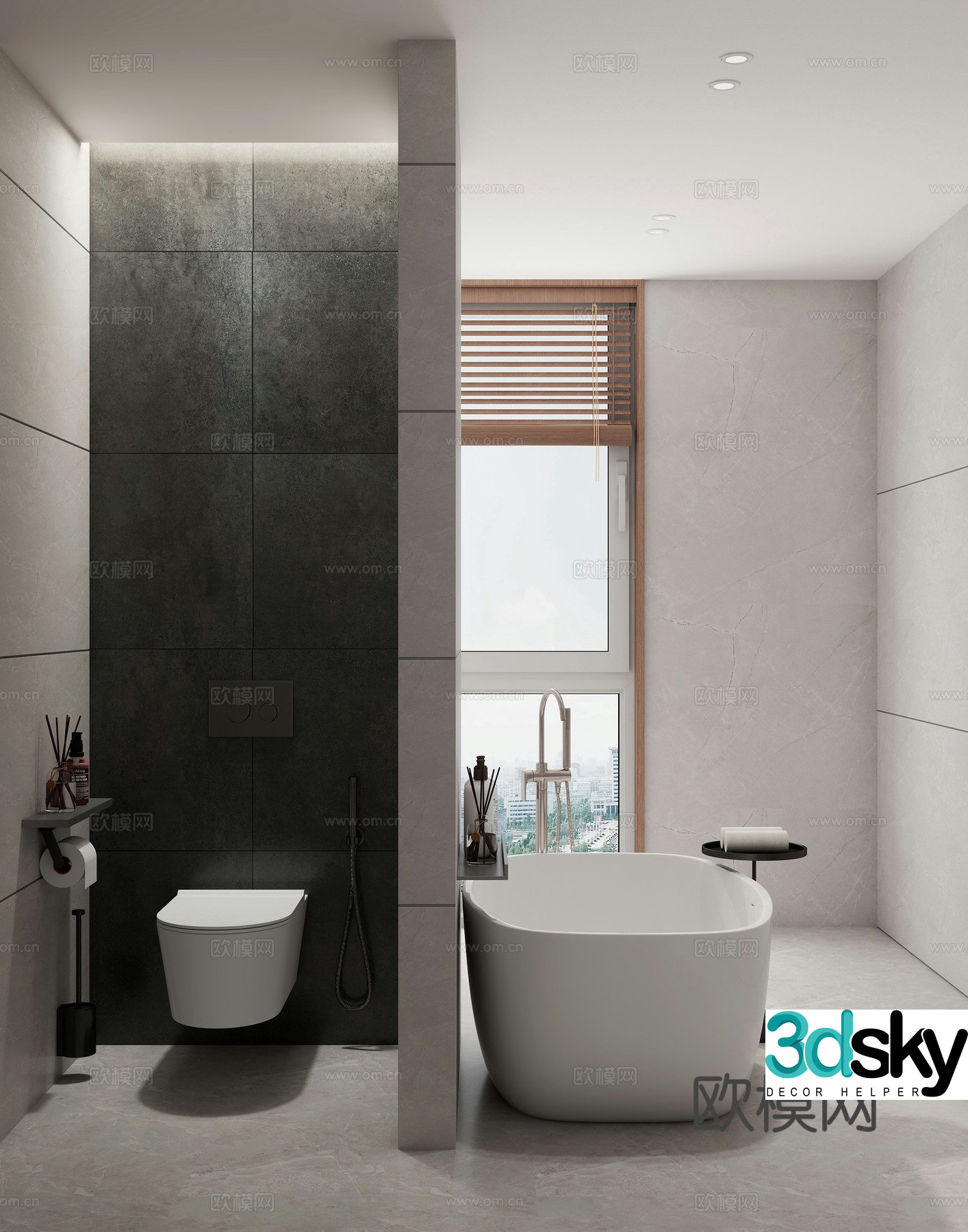 Modern bathroom bathroom 3d model