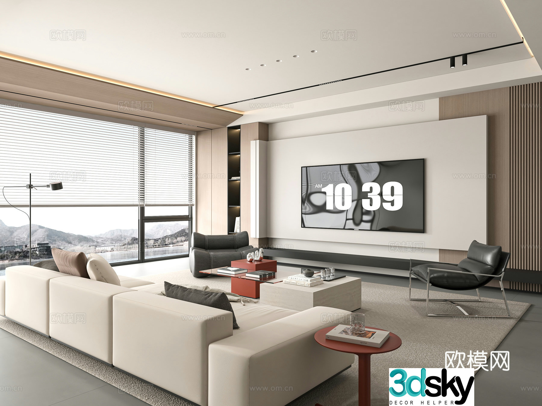Modern living room 3d model