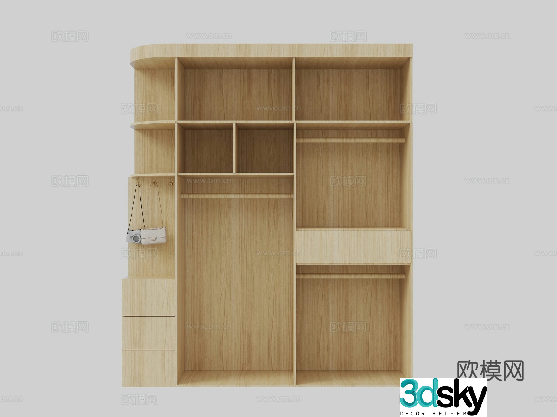 Open wardrobe 3d model