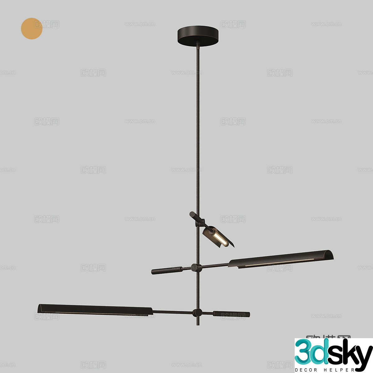 Modern creative chandelier 3d model