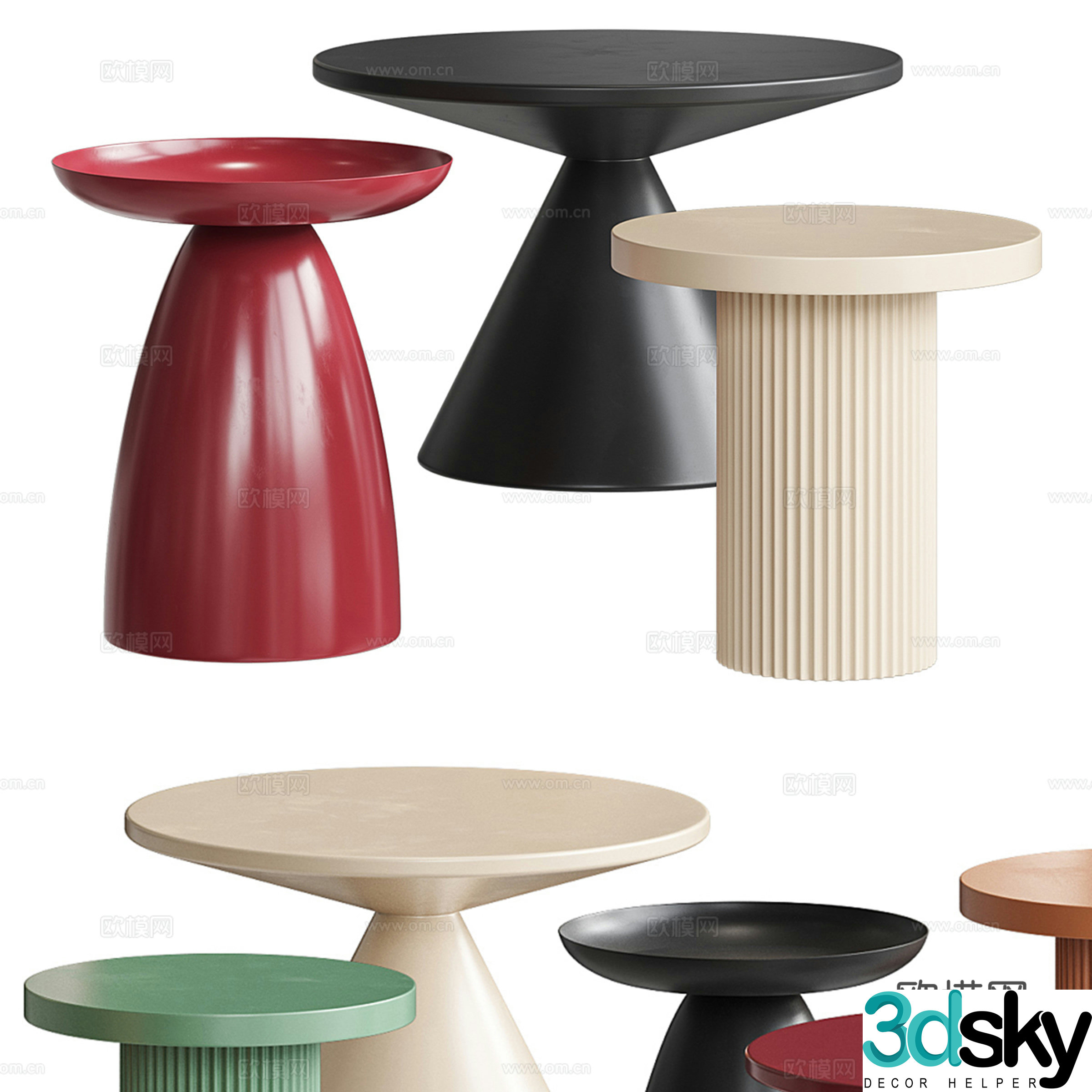 Calder Lander combination coffee table 3d model