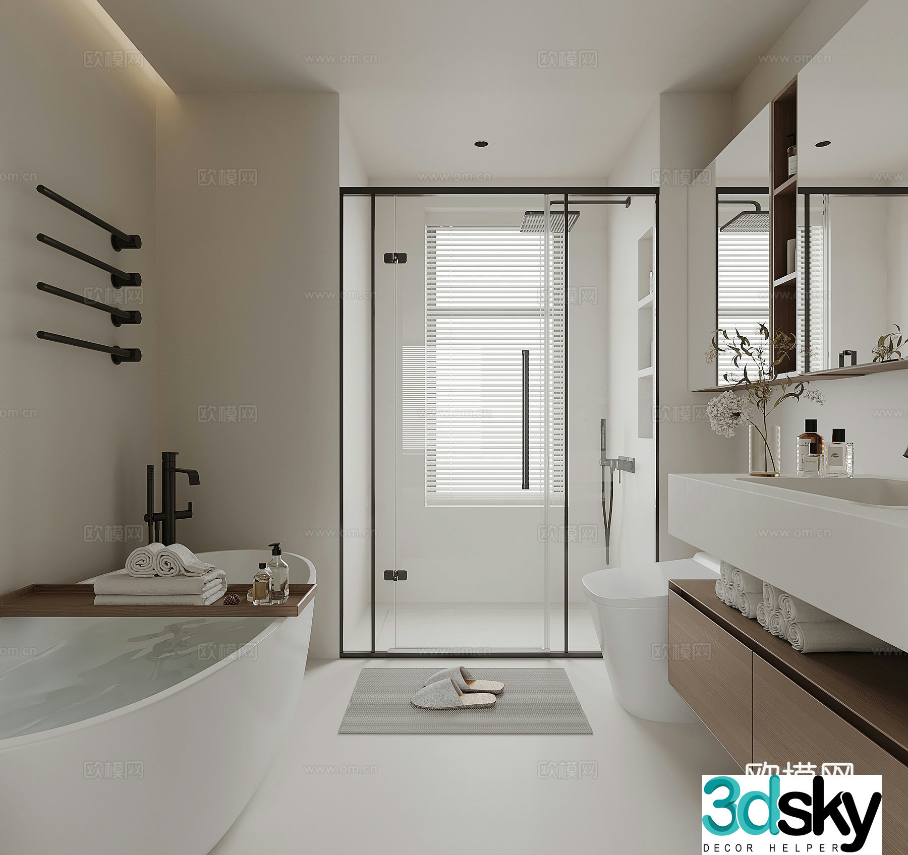 Modern bathroom bathroom 3d model