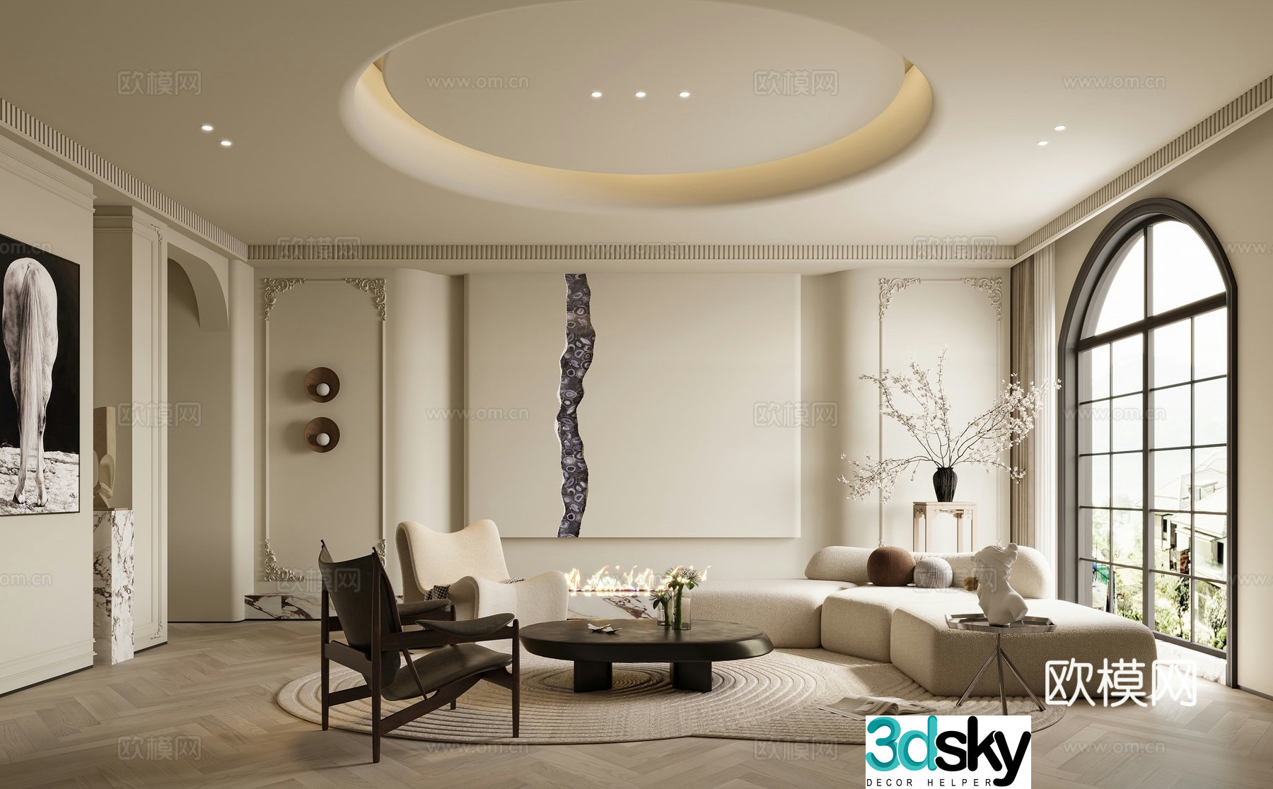French living room 3d model