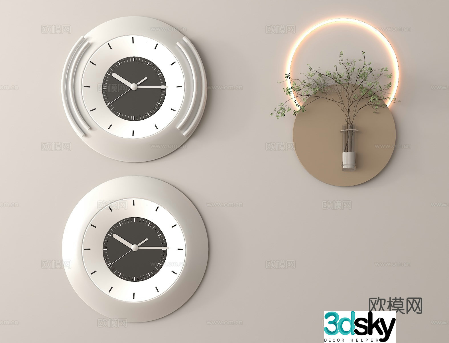 clock clock wall clock 3d model