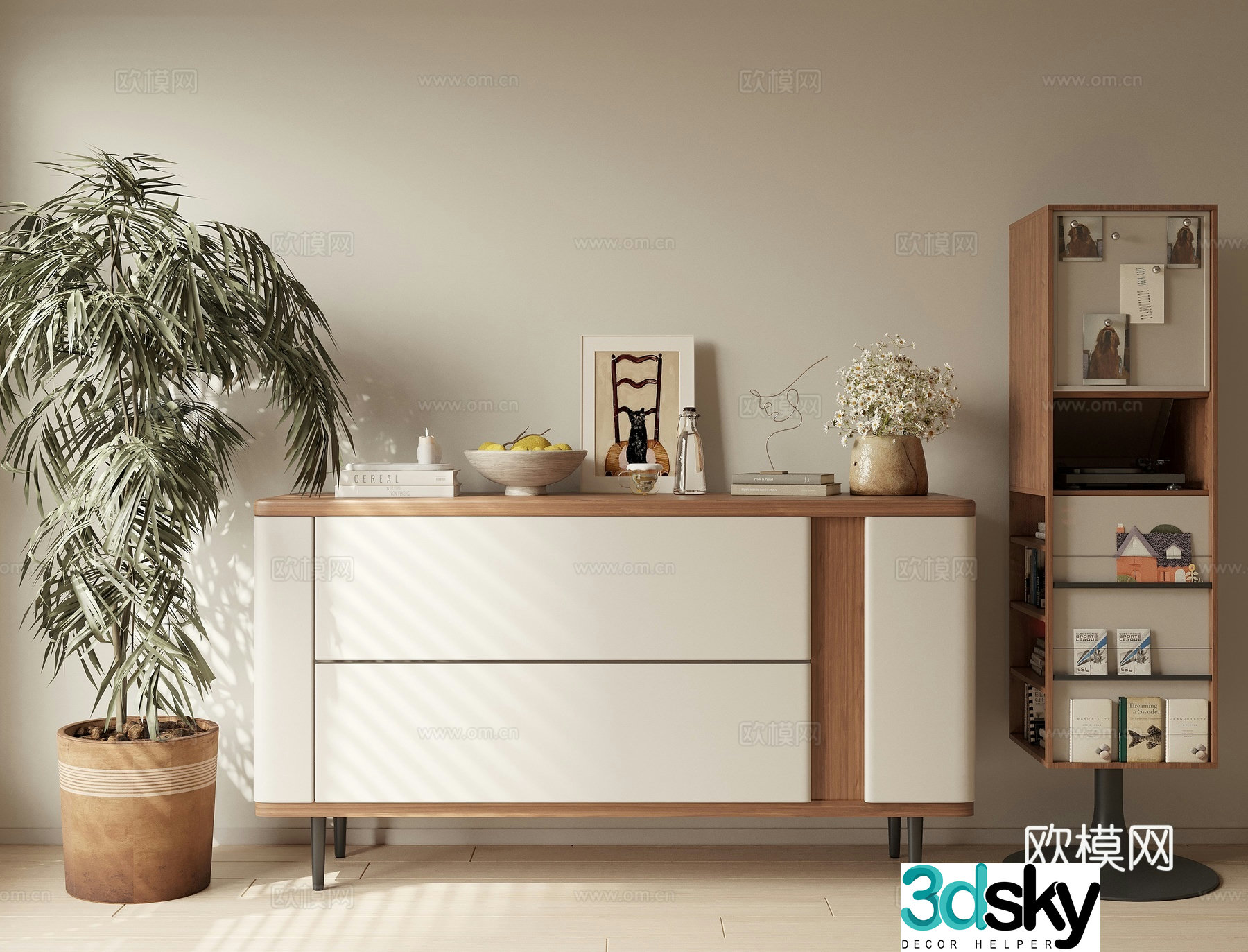 Medieval style entrance cabinet 3D model
