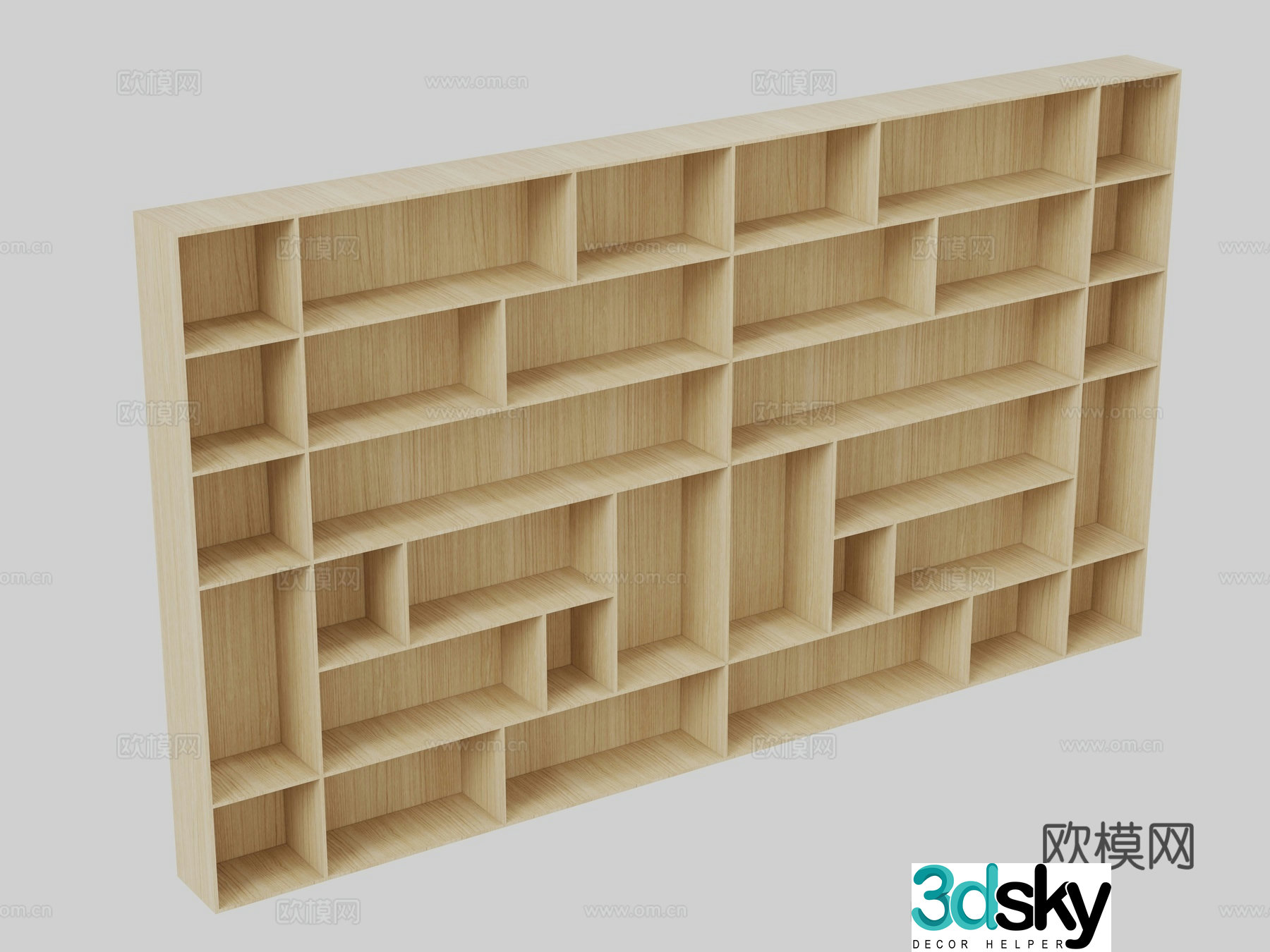 Bookcase display cabinet 3d model