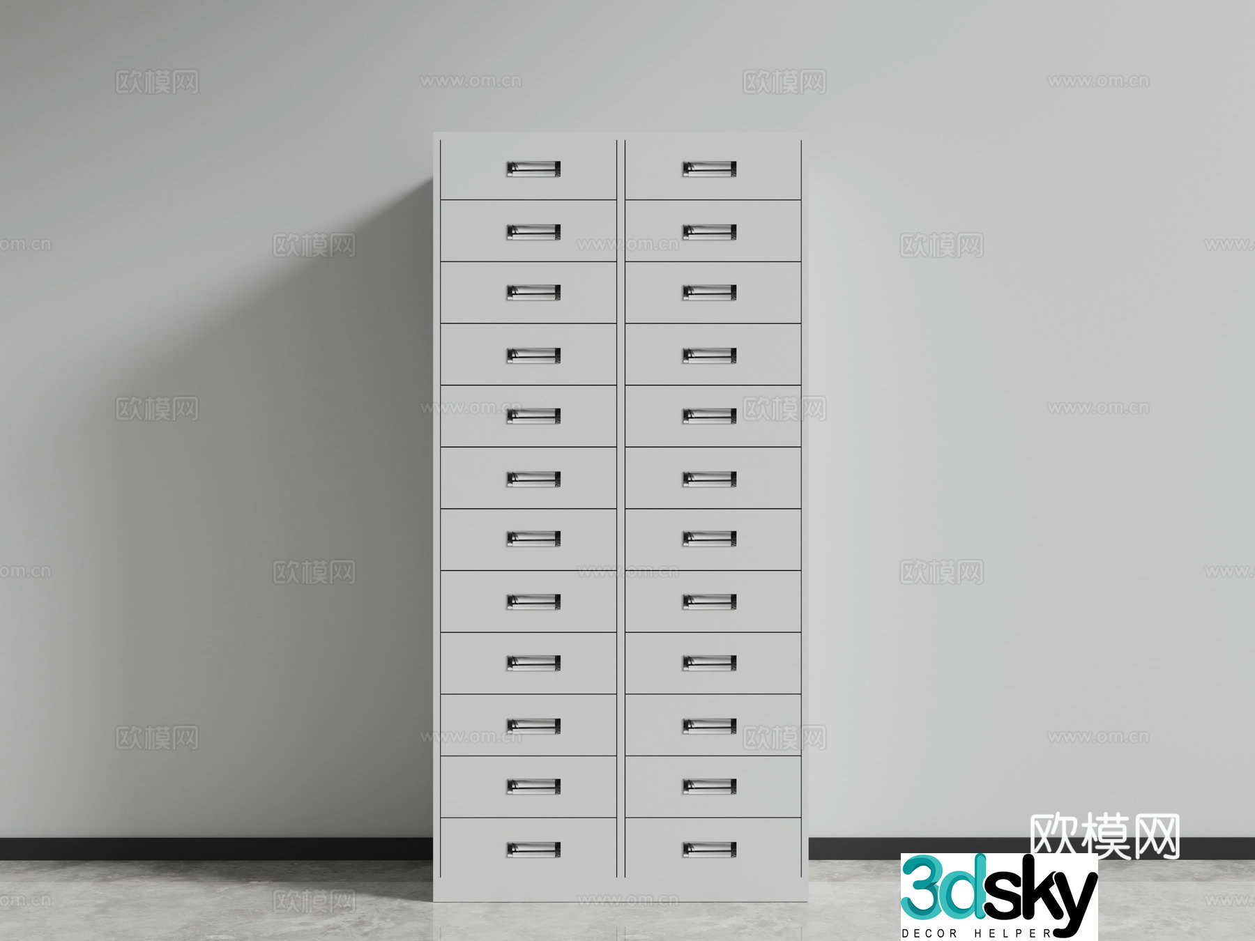 Modern filing cabinet filing cabinet information cabinet 3d model