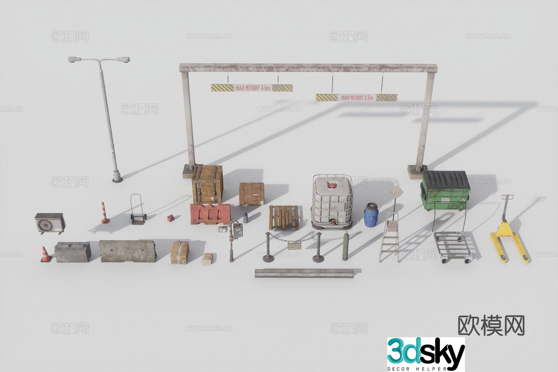 Industrial items industrial equipment street lamp 3d model