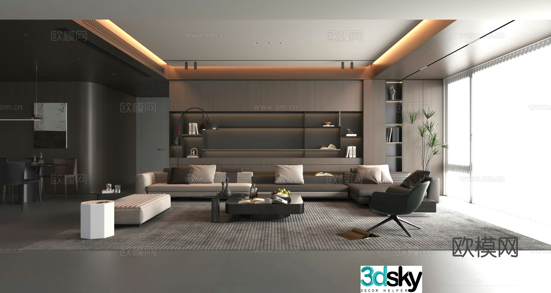 Italian living room 3d model