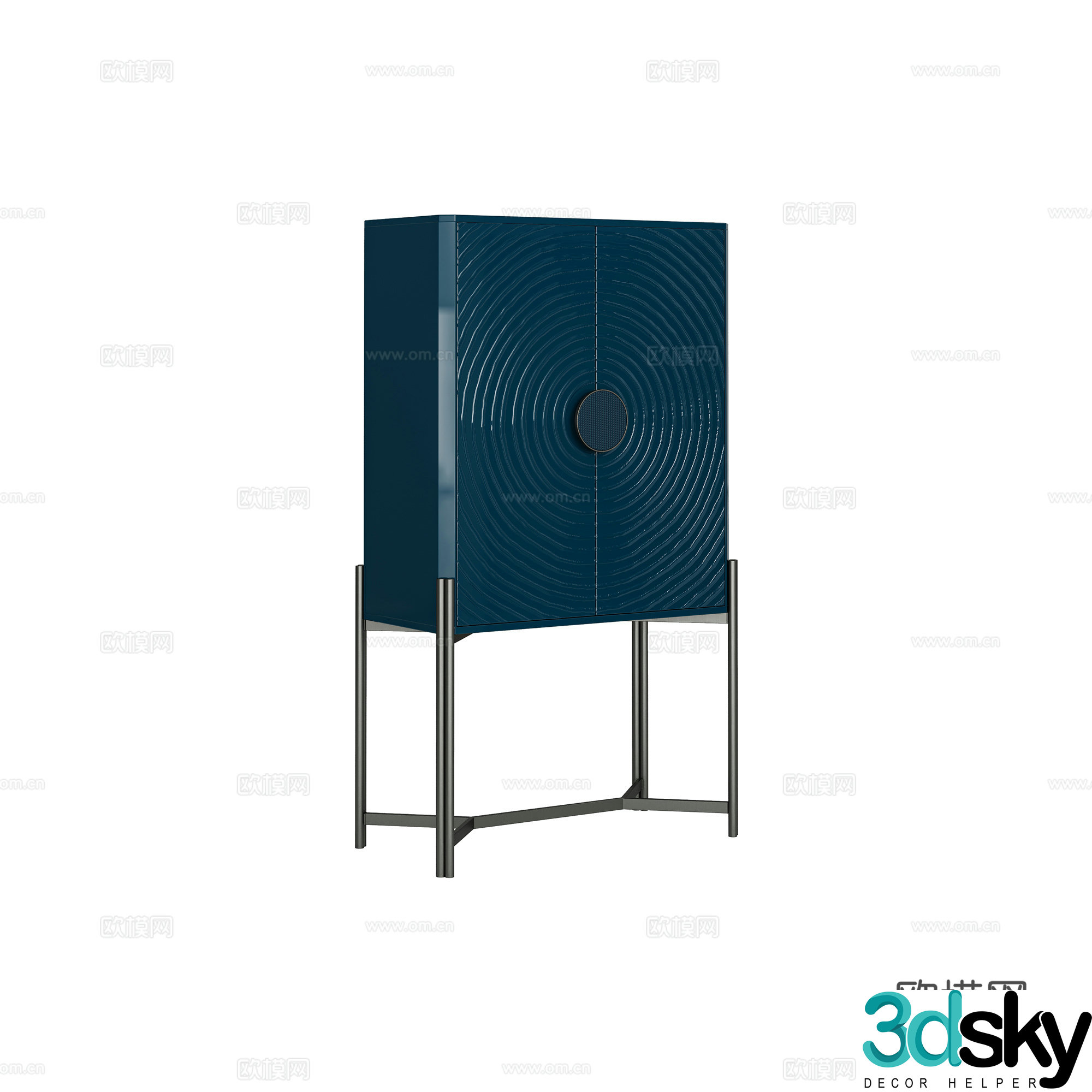 Modern high cabinet entrance cabinet 3d model