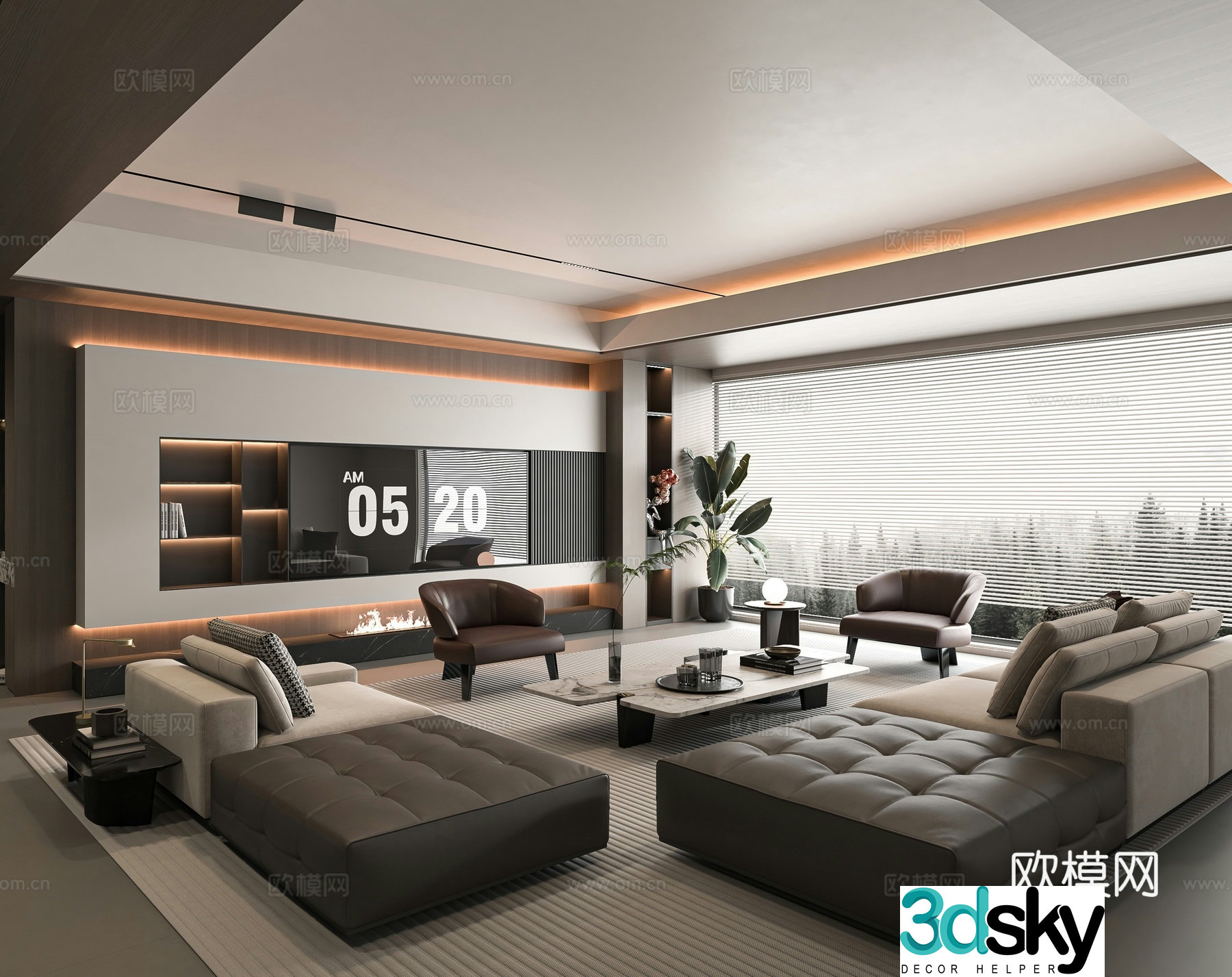 Italian living room 3d model