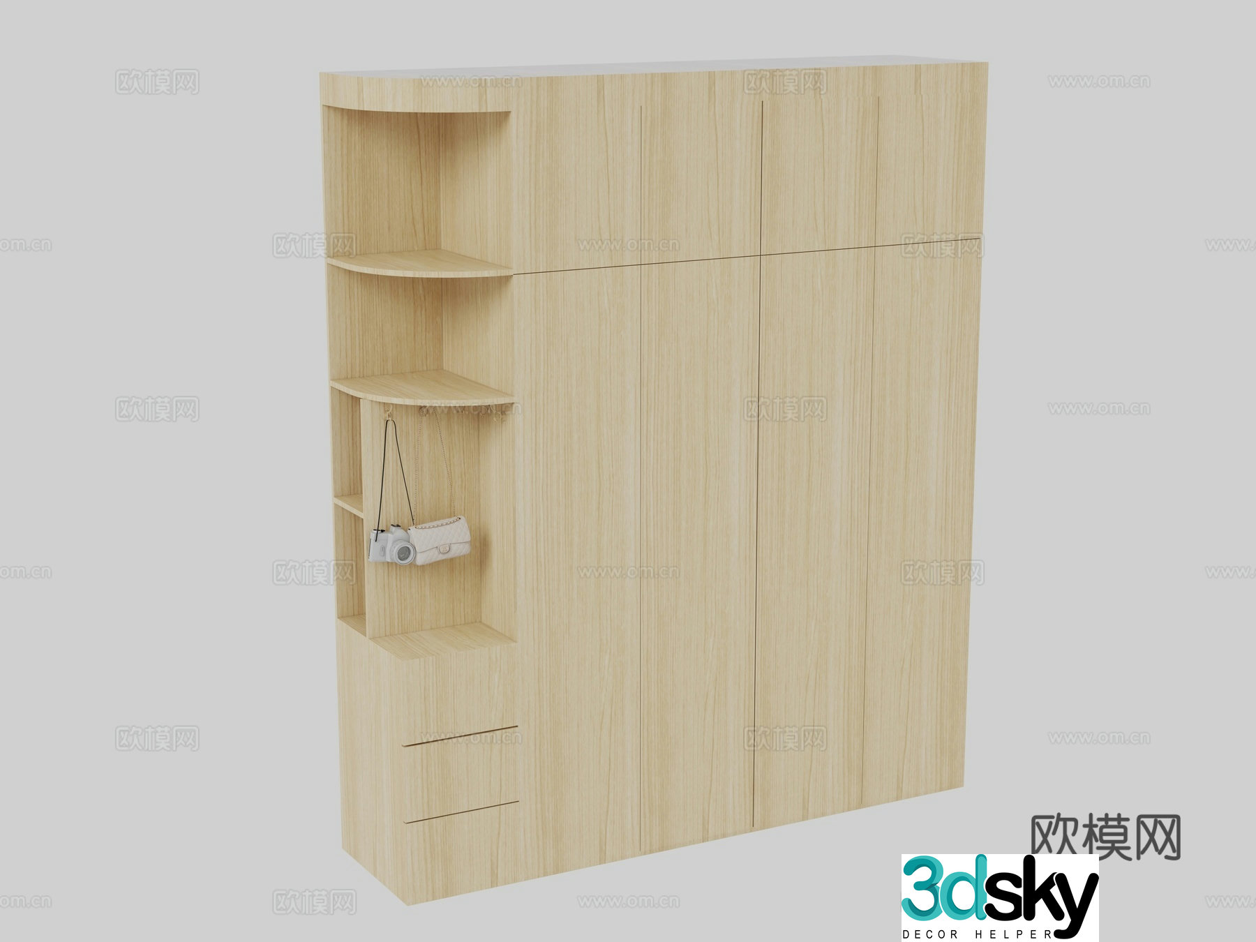 Open wardrobe 3d model