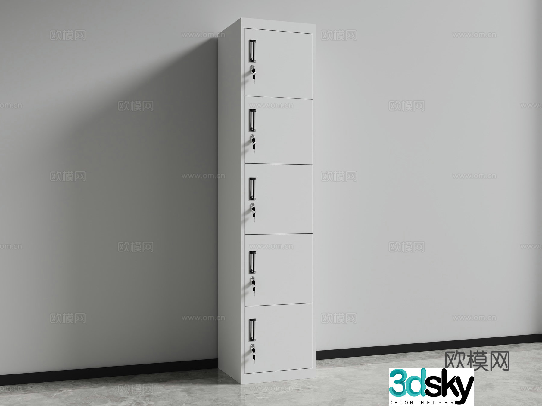 Storage cabinet file cabinet safe cabinet five door cabinet 3d model