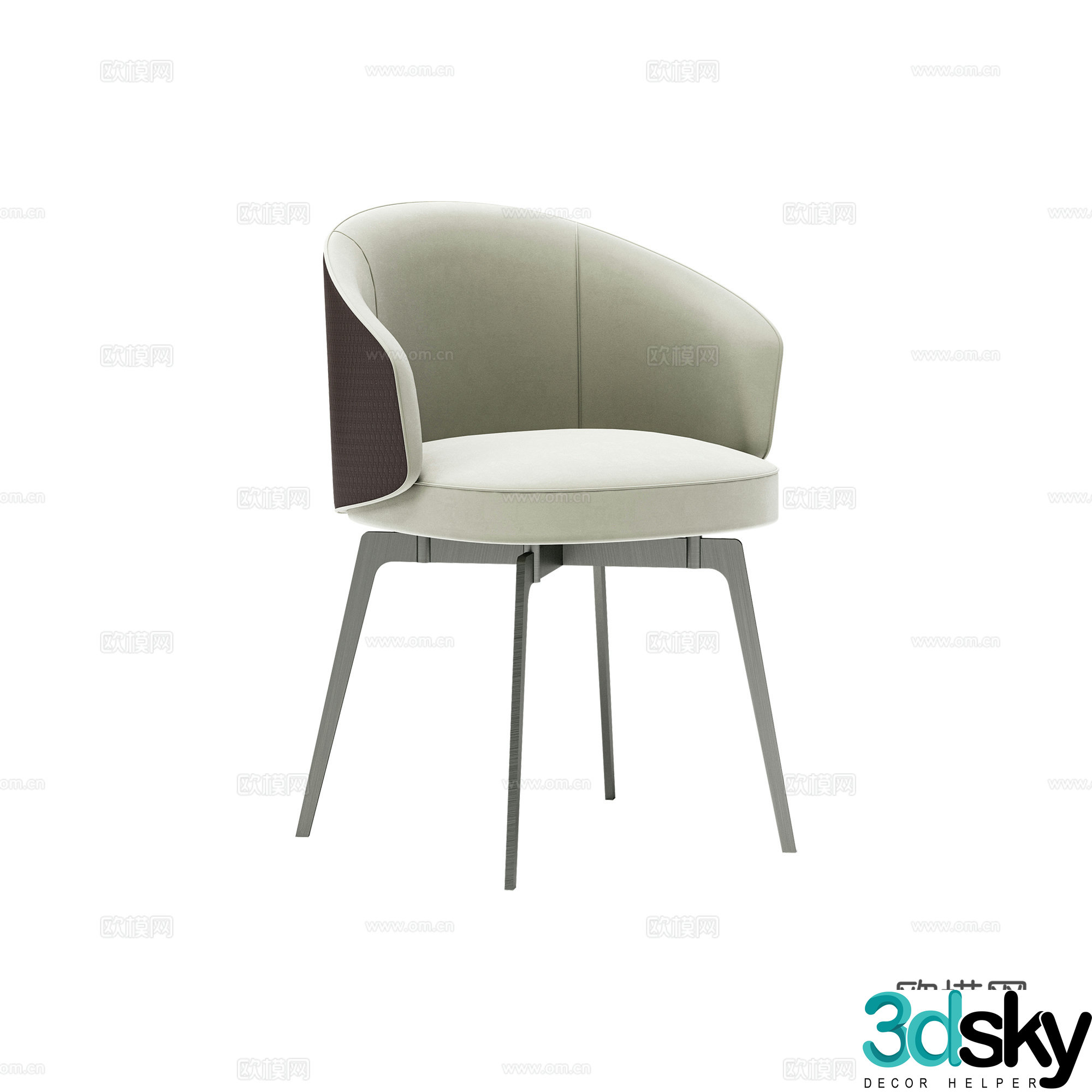 Modern chair dining chair 3d model