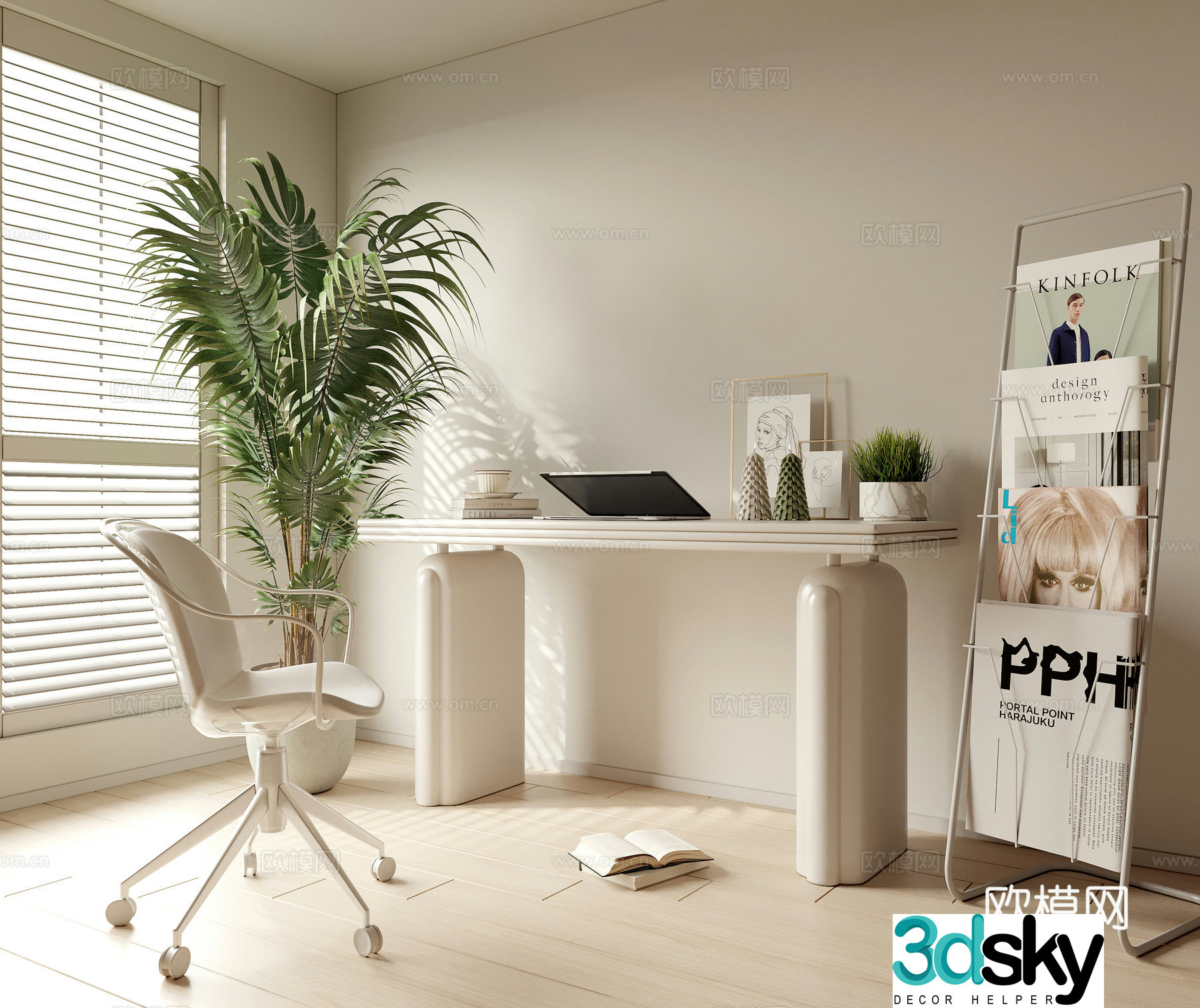 Modern desk 3d model