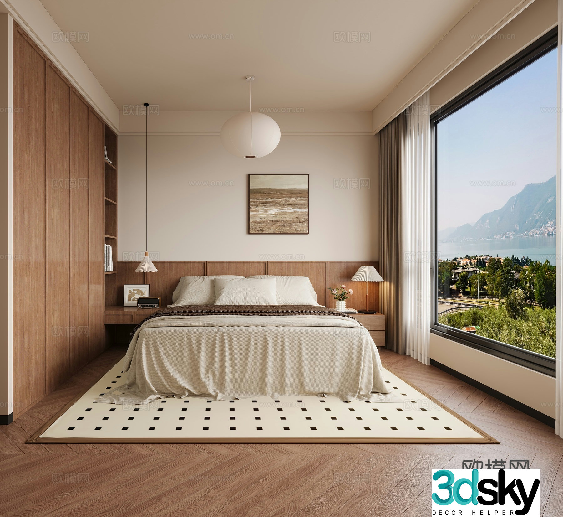 Medieval style bedroom master bedroom 3d model