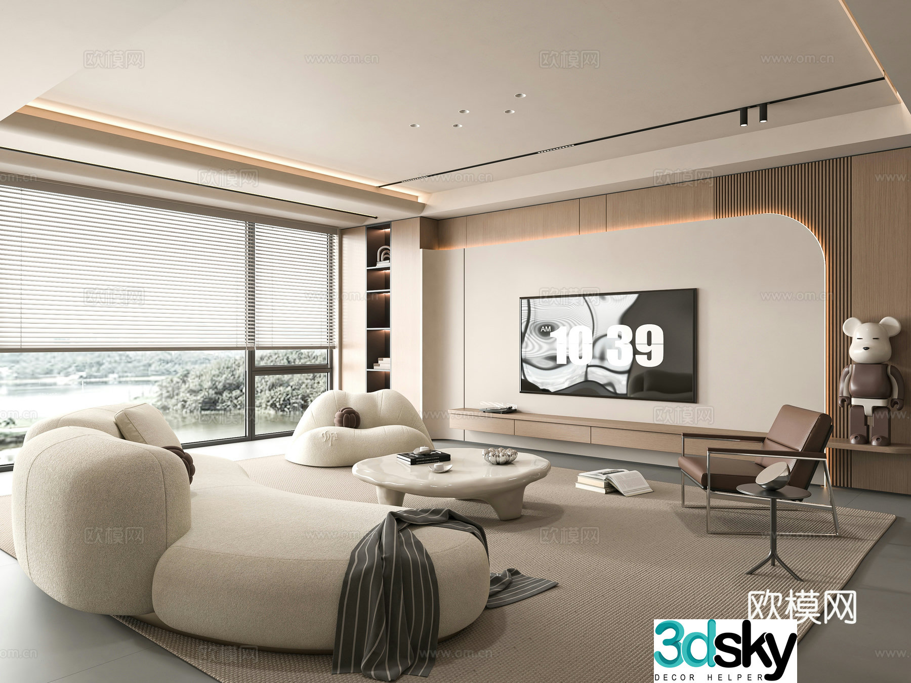 Modern living room 3d model