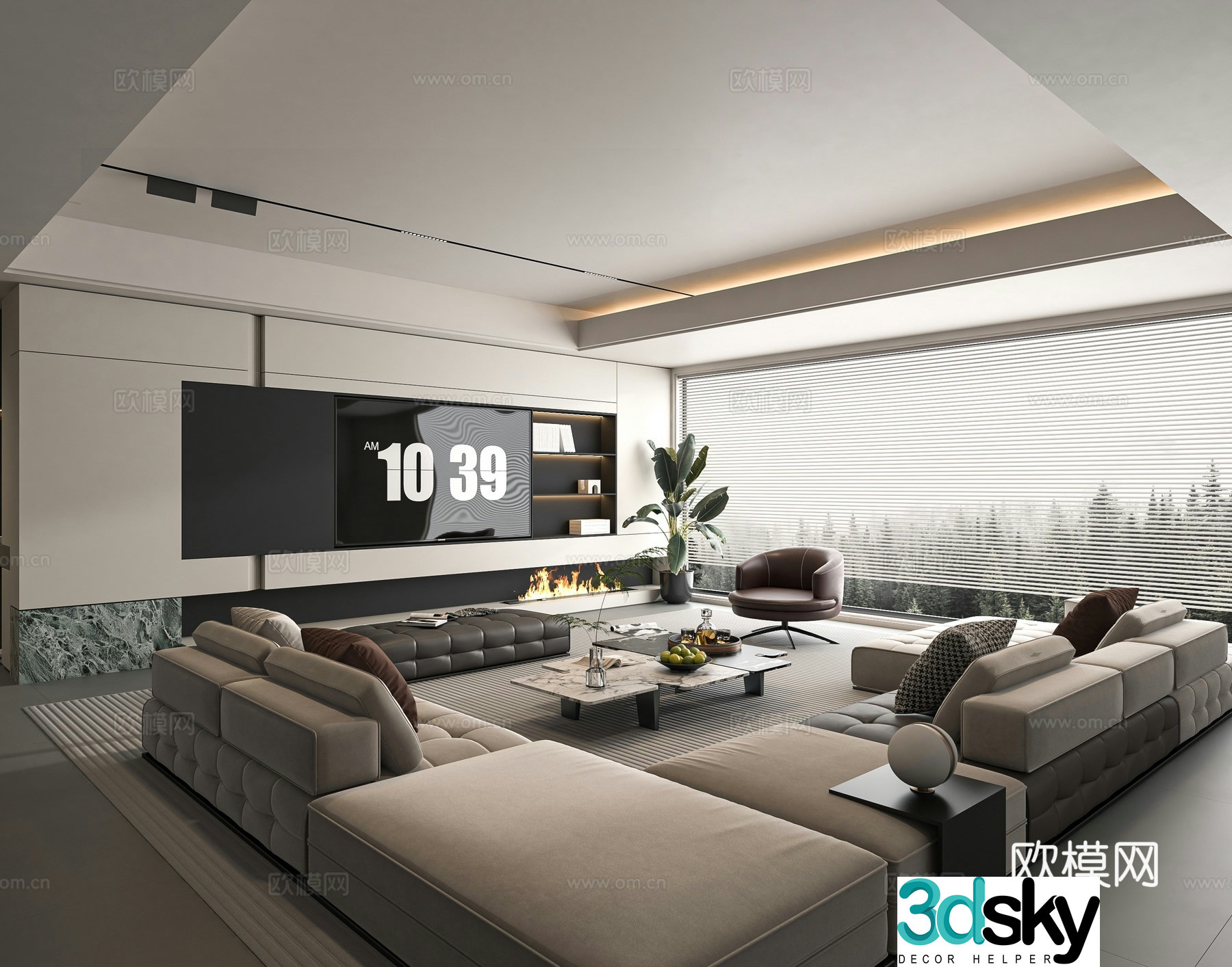 Italian living room 3d model